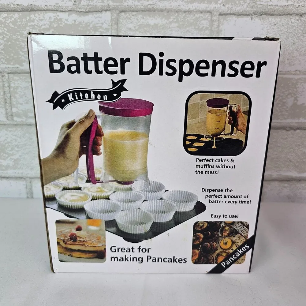 Kitchen Batter Dispenser Pancake Cupcake Muffin Pourer Purple New in Box